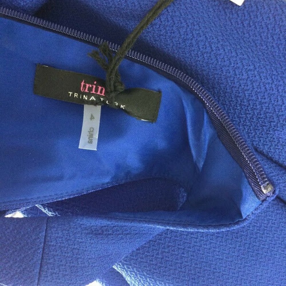 Trina by Trina Turk Royal Blue Halter Sheath Dress - Picture 6 of 12